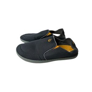 Olukai Nohea Mesh Mens Size 9.5 Gray Mesh Slip On Casual Shoes Loafers Comfort
